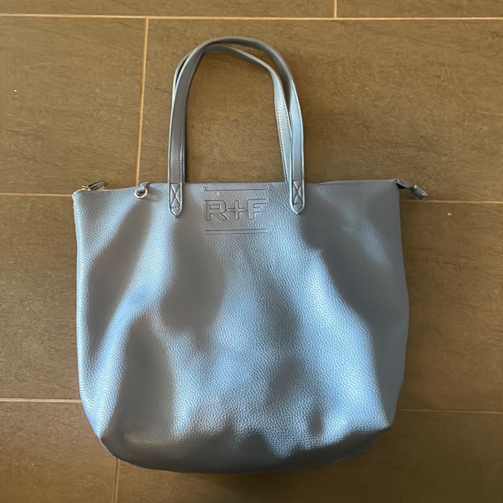 Rodan + Fields leather exterior suede interior tote
